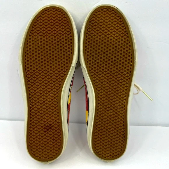 VANS VINTAGE DOREN TROPICAL SNEAKERS, RED W/HAWAIIAN FLOWERS,MENS 7.5, WOMENS 9 - Picture 9 of 10